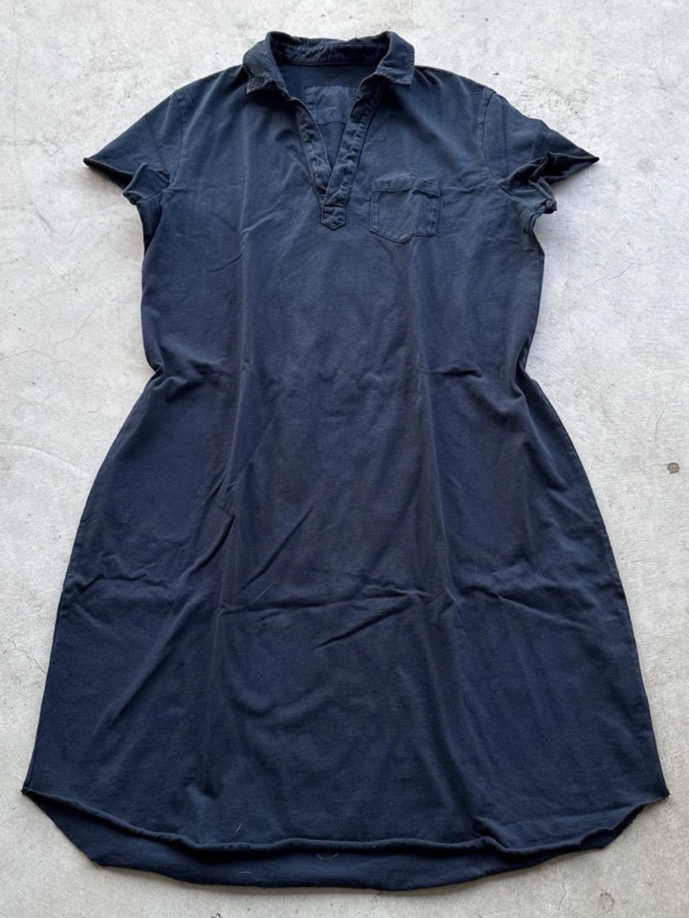 Frank & Eileen Navy Polo Shirt Mini Dress Large